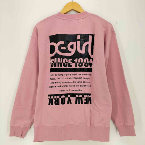 エックスガール X-girl BICOLOR BOX LOGO SWEAT TOP バイカラー ボックス ロゴ スウェット トップ レディース JPN:M