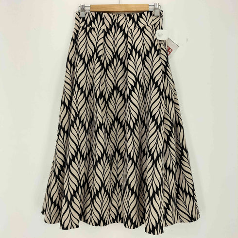 ティアラ Tiara ビッグリーフプリントタックフレアスカート レディース JPN:3