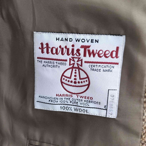 ハリスツイード Harris Tweed クルミボタン 2Bウールツイードジャケット メンズ