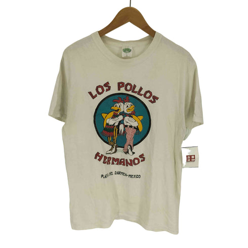 CANCUN REEF COZUMEL LOS POLLOS HERMANOS ニワトリ プリント クルーネック Tシャツ メンズ import:M