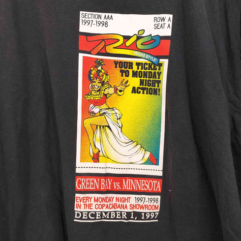 タルテックス TULTEX メキシコ製 90S NFL 1997-1998シーズン フットボールゲーム S/S Tシャツ メンズ import:XL