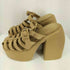 イエロー YELLO SLEEK CHUNKY HEEL SANDALS レディース JPN:S