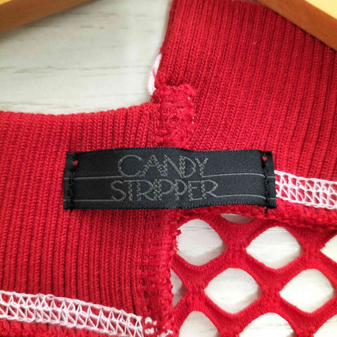 キャンディストリッパー Candy Stripper CUT SLEEVE MESH TOPS カット スリーブ メッシュ トップス レディース JPN:2