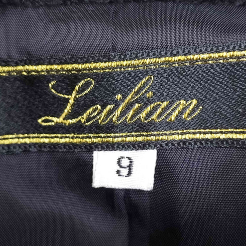 レリアン Leilian ウールナイロン ノーカラー ハーフコート レディース 9