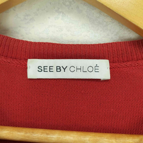 シーバイクロエ SEE BY CHLOE クルーネックポケット付きカーディガン レディース