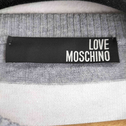 ラブモスキーノ LOVE MOSCHINO パッチ ボーダーニット メンズ