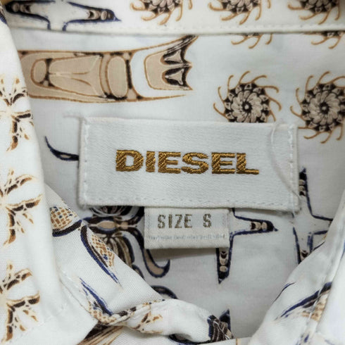 ディーゼル DIESEL 総柄シャツ 金タグ レディース import:S