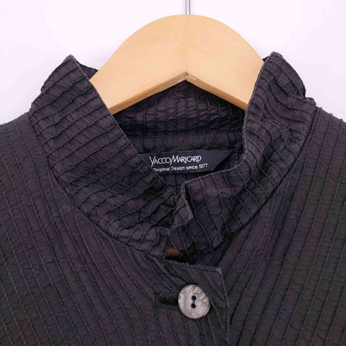 ヤッコマリカルド YACCO MARICARD シルク100 ピンタックプリーツブラウス レディース JPN:3