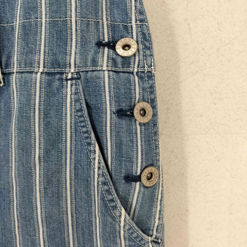 ゲスジーンズ GUESS JEANS ストライプ柄デニムオーバーオール メンズ S