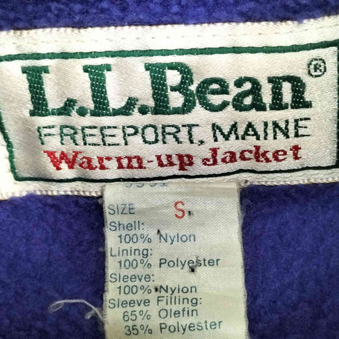 エルエルビーン L.L.Bean 80s USA製 Warm-up Jacket ウォームアップジャケット 裏地フリース メンズ import:S