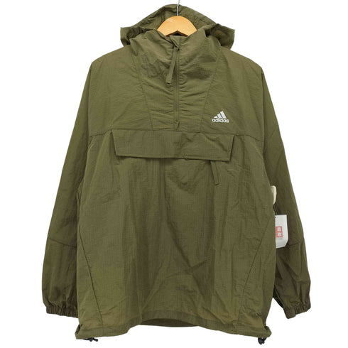 アディダス adidas パフォーマンスロゴ プリント リップストップ アノラック パーカー メンズ import:L