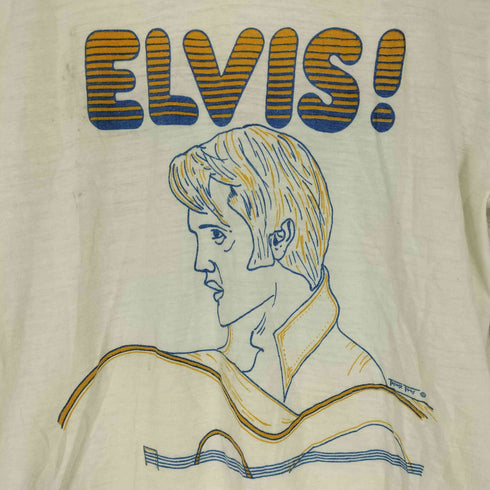 70s- ©TROPIX TOGS MADE IN USA シングルステッチ ELVIS フロントプリントS/S TEE メンズ JPN:S
