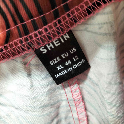 シーイン SHEIN 総柄1タックワイドパンツ メンズ