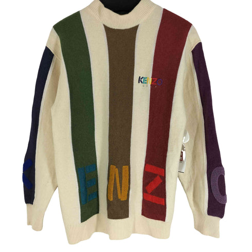 ケンゾーゴルフ KENZO GOLF ロゴ刺繍 マルチカラーモックネック ニット メンズ 2