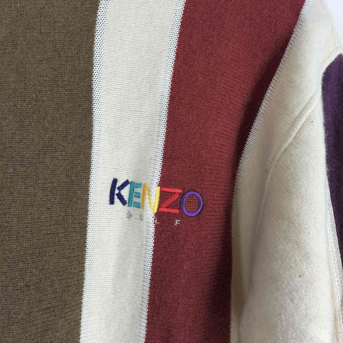 ケンゾーゴルフ KENZO GOLF ロゴ刺繍 マルチカラーモックネック ニット メンズ 2
