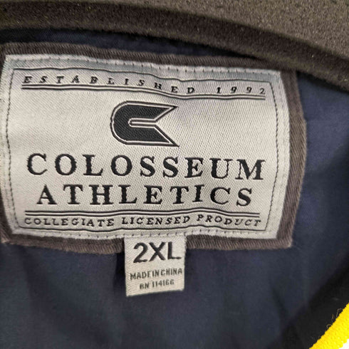 COLOSSEUM ATHLETICS カレッジロゴ 裏地メッシュ アーチロゴ ナイロンプルオーバー メンズ 2XL