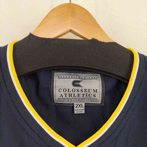 COLOSSEUM ATHLETICS カレッジロゴ 裏地メッシュ アーチロゴ ナイロンプルオーバー メンズ 2XL