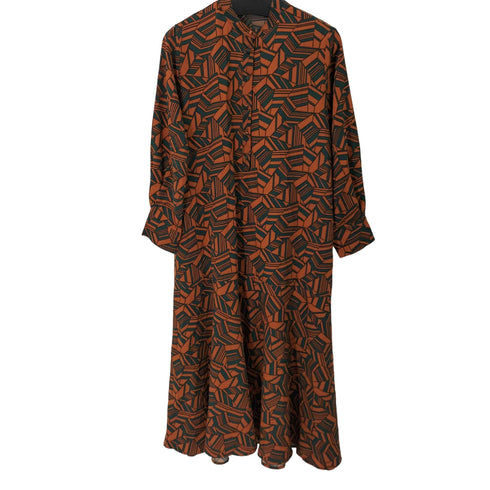 総柄 L/S ワンピース レディース