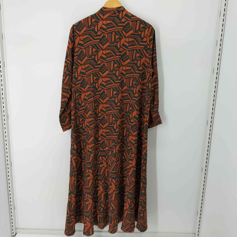 総柄 L/S ワンピース レディース