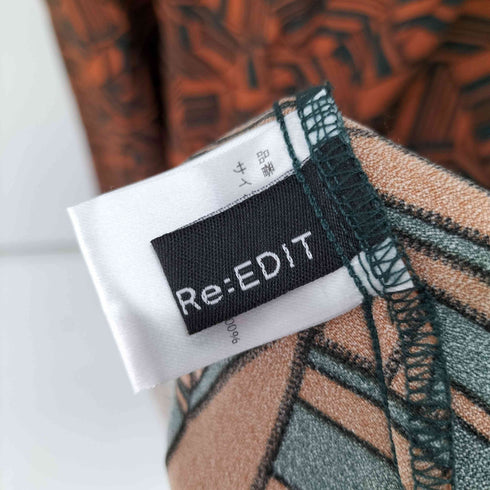 総柄 L/S ワンピース レディース