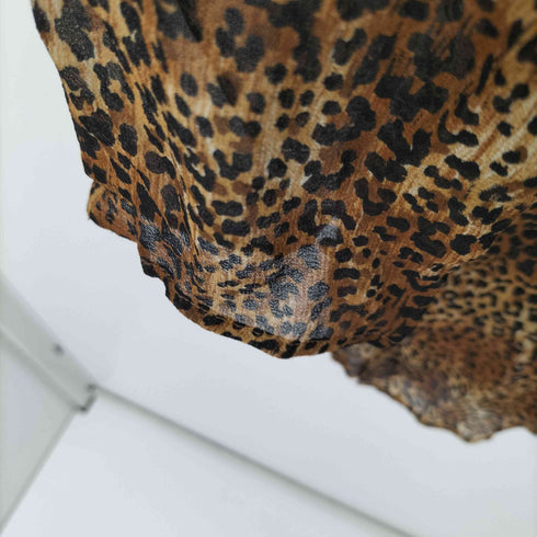 L/S ボウタイデザインレオパード柄ブラウス レディース