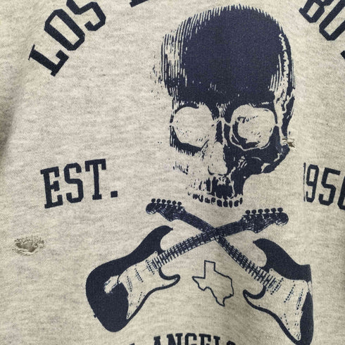 MADE IN USA LOS LONELY BOYS 染み込みプリント Vガゼットラグランスウェット メンズ JPN:XL