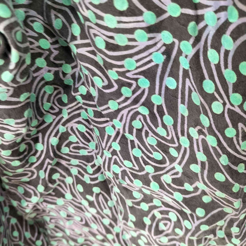 総柄シルクブラウス レディース