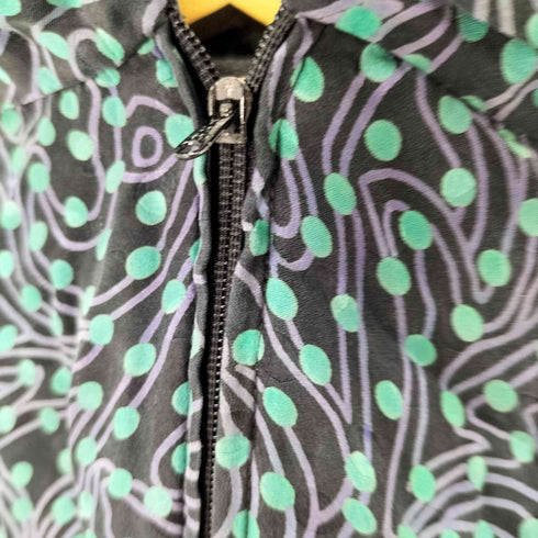 総柄シルクブラウス レディース