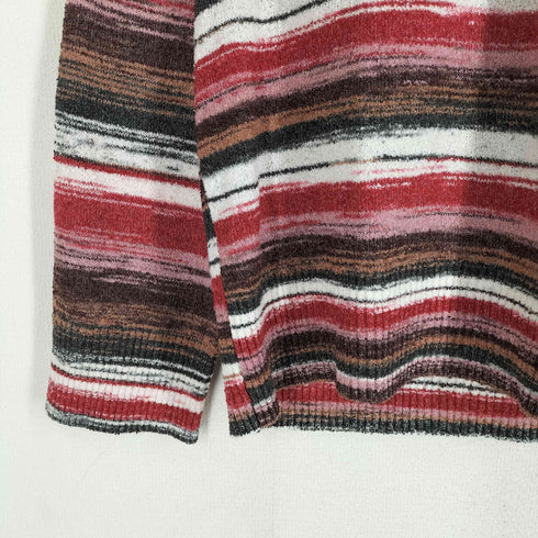 ザラ ZARA マルチカラーボーダーニット メンズ import:L
