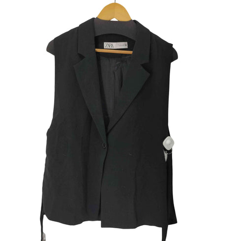 ザラ ZARA サイドスリットジレベスト レディース import:L