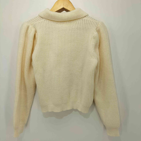 neam fulfill my dream 2023SS puff sleeve knit polo ivory レディース