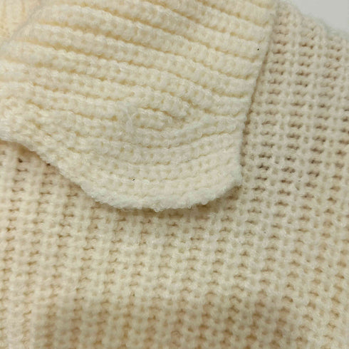 neam fulfill my dream 2023SS puff sleeve knit polo ivory レディース