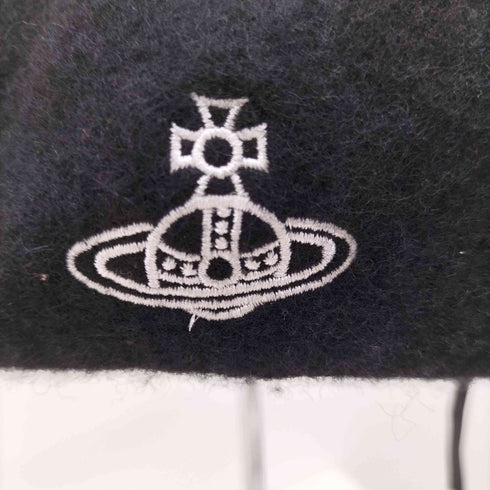 ヴィヴィアンウエストウッド Vivienne Westwood フロントオーブロゴ刺繍 ベレー帽 レディース