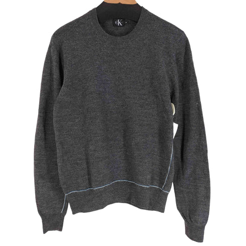カルバンクライン CALVIN KLEIN ステッチデザインウールニット レディース import:M