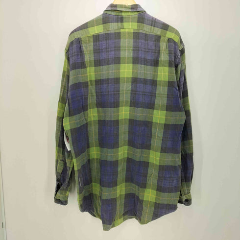 ダブルアールエルラルフローレン RRL RALPH LAUREN 90S 三ツ星タグ L/S コットンチェックネルシャツ メンズ import:L