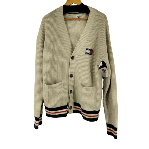 トミージーンズ tommy jeans ウール ナイロン混 カーディガン メンズ JPN:XL