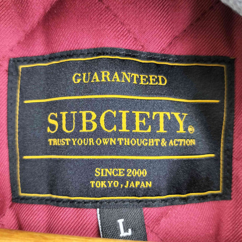 サブサエティ Subciety 23AW FAKE LEATHER RIDERS JKT フェイクレザージャケット メンズ JPN:L