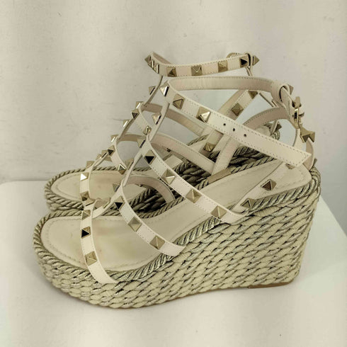 ヴァレンティノガラヴァーニ VALENTINO GARAVANI ウェッジサンダル ROCKSTUD レディース EUR:36