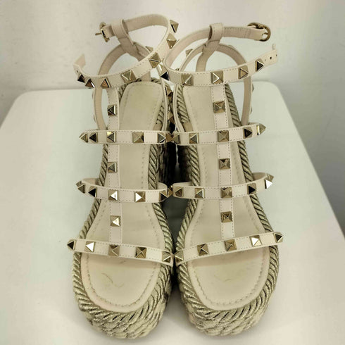ヴァレンティノガラヴァーニ VALENTINO GARAVANI ウェッジサンダル ROCKSTUD レディース EUR:36