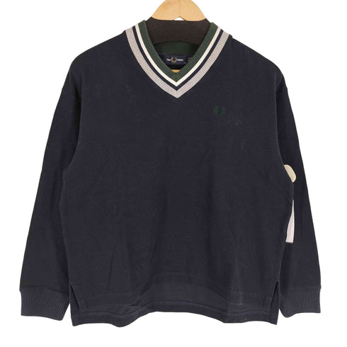 フレッドペリー FRED PERRY Vネックニット ロゴ刺繍 メンズ UK8