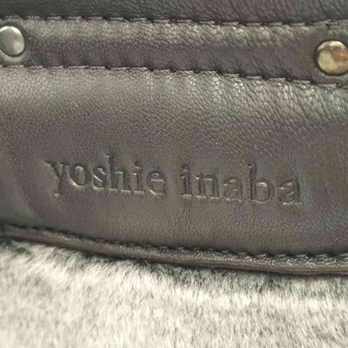 ヨシエイナバ YOSHIE INABA 裏地ファー レザートートバッグ ハンドバッグ レディース