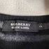 バーバリーブラックレーベル BURBERRY BLACK LABEL ロゴ刺繍 Vネックボーダーウールニット レディース JPN:2