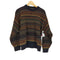 エディーバウアー Eddie Bauer 香港製 総柄 ウールニットセーター メンズ import:XL