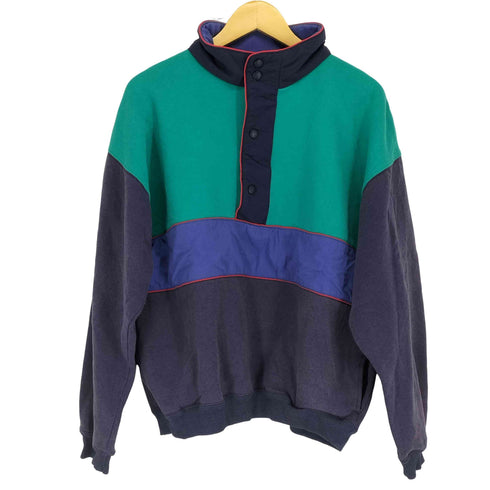 エディーバウアー Eddie Bauer クレイジーパターン ハーフジップ プルオーバー メンズ import:L