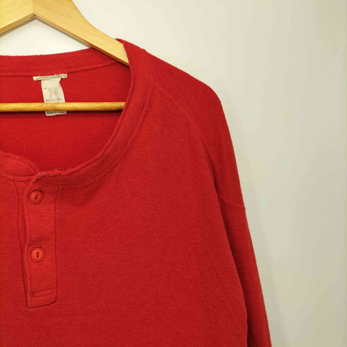 80-90s オーバーサイズ ヘンリーネックシャツ メンズ import:XL