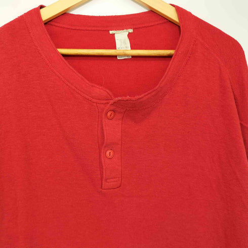 80-90s オーバーサイズ ヘンリーネックシャツ メンズ import:XL
