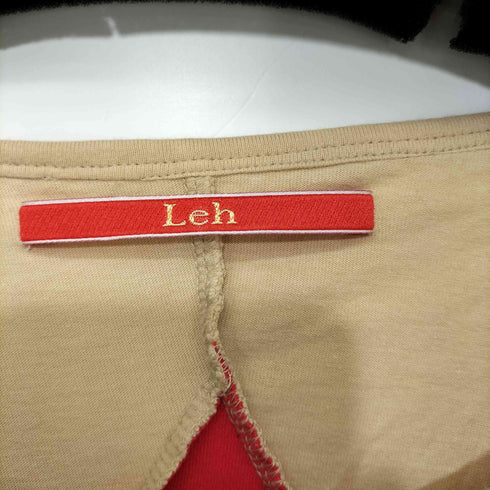 レー Leh バックデザイン クルーネック ロングスリーブTシャツ ロンT メンズ