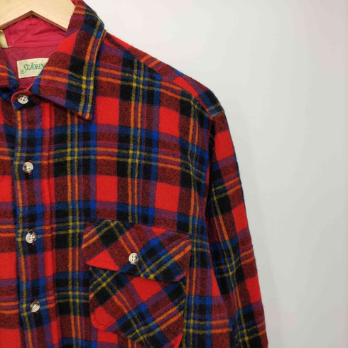セントジョンズベイ STJOHNS BAY 80-90s チェック柄 ネルシャツ メンズ import:L