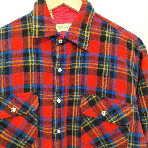 セントジョンズベイ STJOHNS BAY 80-90s チェック柄 ネルシャツ メンズ import:L
