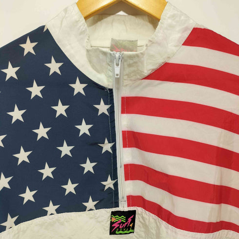 SURF STYLE 80-90s USA製 星条旗 ポリナイロン アノラック メンズ ONE SIZE